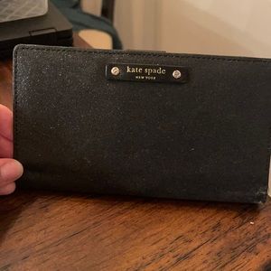 Kate ♠️ Spade Black Glitter Wallet